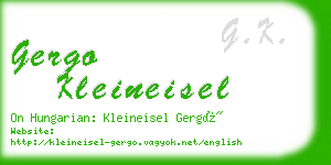 gergo kleineisel business card